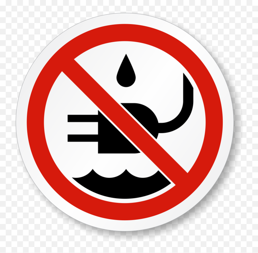 Transparent Electric Plug Png - Water Near Electrical Sign Emoji,The Plug Emoji