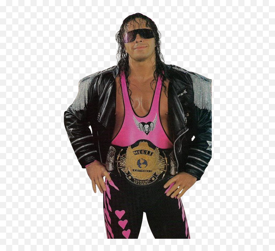 Bret Hart - Bret Hart Pink And Black Emoji,Wrestling Emotions