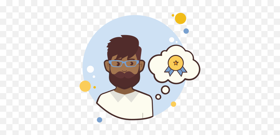 Man With Beard Medal Icon U2013 Free Download Png And Vector - Happy Emoji,Emoji With A Beard