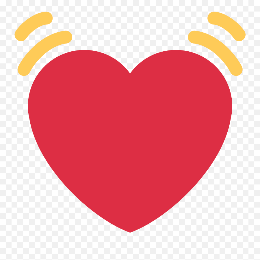 Beating Heart Emoji Clipart - Twitter Heart Emoji Png,Heart Emojis