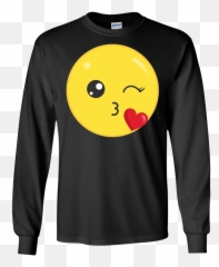 Kiss Emoji T - Shirt Smiley Emoji Shirt With Heart Free Cosby Shirt,Kiss Wink Emoji Image