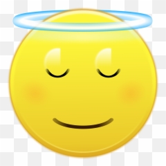 Angel Face Png - Happy Emoji,Angel Emoji