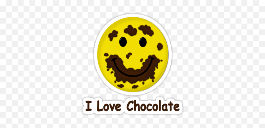 I Love Chocolate Smiley Face - Smiley Face With Chocolate Emoji,Chocolate Emoji