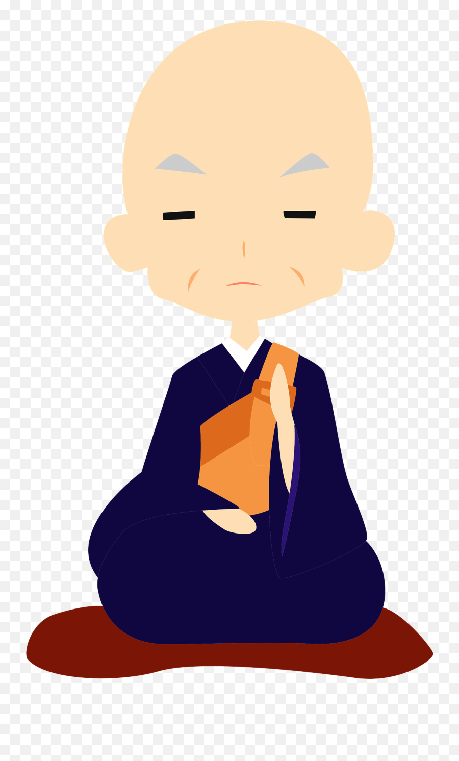 Buddhism Monk Clipart Free Download Transparent Png Emoji,Monk Emoji