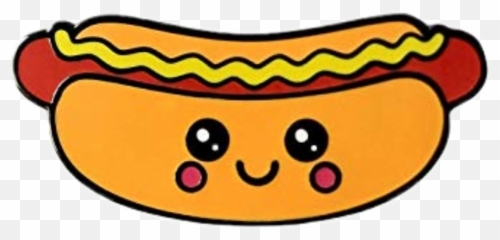 Hotdogs Sticker Challenge - Cartoon Kawaii Hot Dog Emoji,Add Hotdog Emoticons