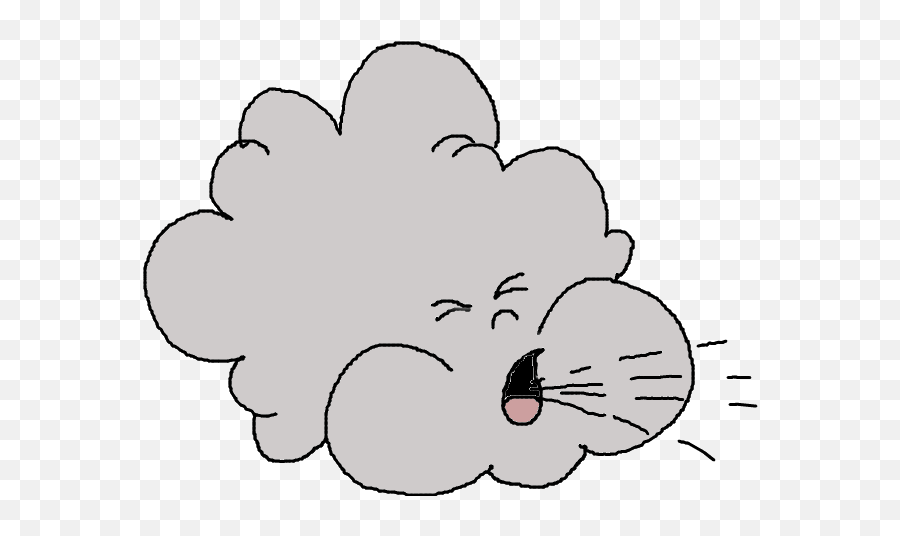 Line Art - Transparent Cloud Blowing Wind Gif Emoji,Windy Animated Emoticons
