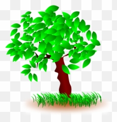 Happy Tree - Trees And Grass Clip Art Emoji,Tree Emoticon 16 X 16