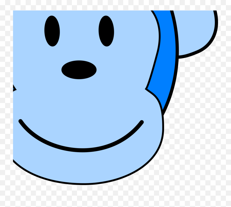 Very Blue Monkey Svg Vector Very Blue Monkey Clip Art - Svg Happy Emoji,Eating Cookie Emoticon