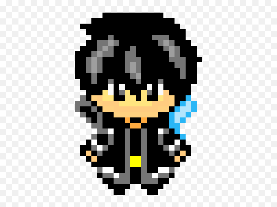 Undertakersfans Gallery - Kirito Pixel Art Emoji,Anime Emoticon Perler Pattern