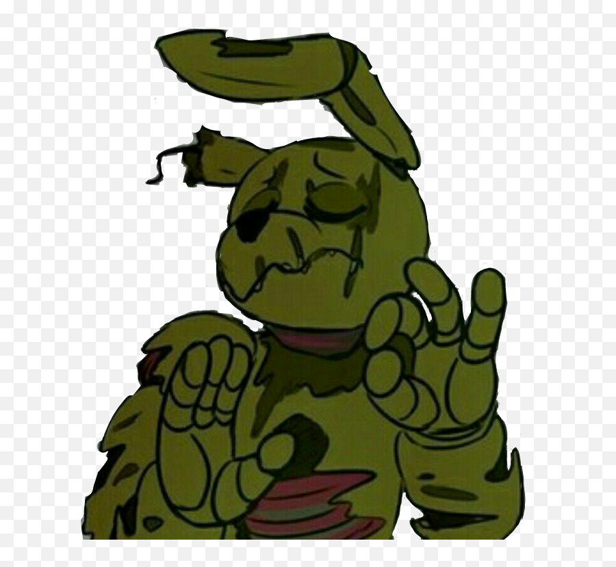 Fnaf Springtrap Sticker - Springtrap Fanart 6 Am Emoji,Fnaf Emoji