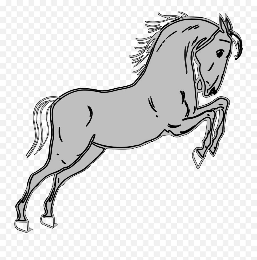 Grey Horse Clipart Free Image Download Emoji,Strong Emotion Clipart