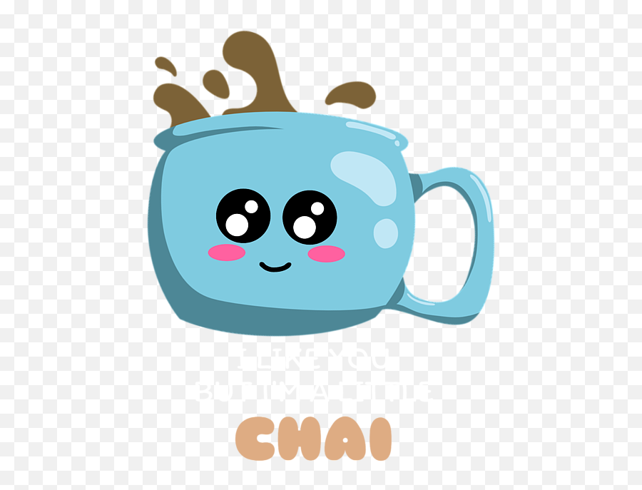 I Like You But Im A Little Chai Cute Tea Pun Spiral Notebook Emoji,Chai Emoticon