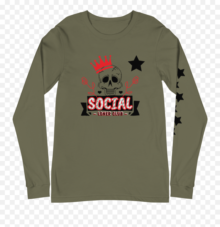 Celebration Ls Graphic Unisex Tee U2013 Social Loner Club Emoji,Military Skull Emoji