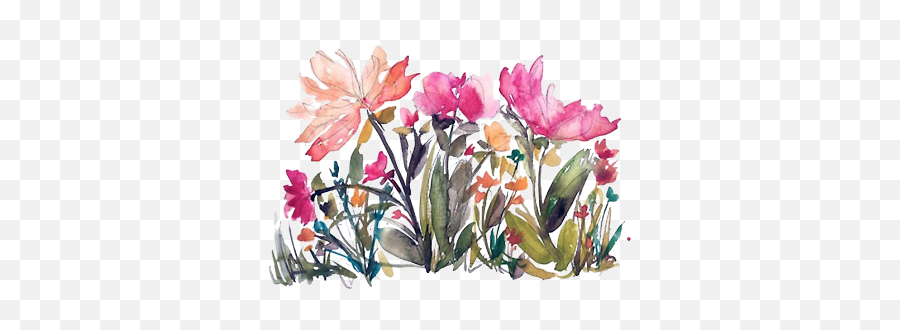 Synesthesia On Tumblr - Spring Flowers Watercolor Png Emoji,Emotion Color Synesthesia