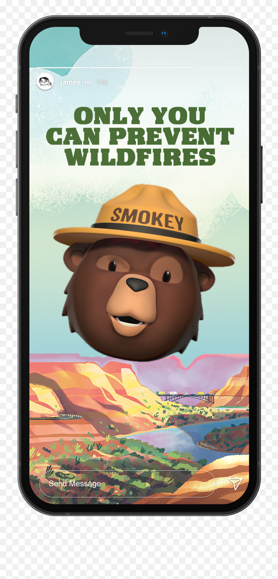 Smokey Bear U2014 James Meiser Acd Emoji,Psa Emoji