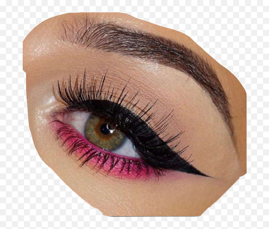 Eyemakeup Eyeliner Pink Eyebrows Art Sticker By Hehe - Easy Makeup Looks To Do Emoji,Sexy Eyes Emoji