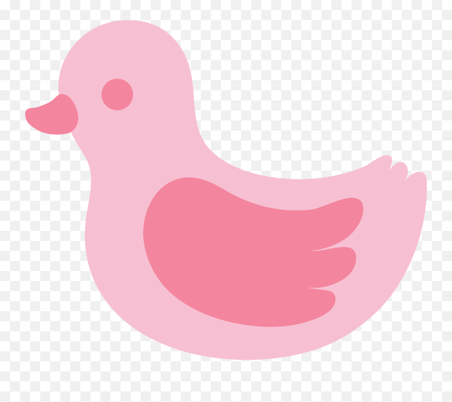 Baby Pink Duck - Girl Rubber Ducky Clipart Emoji,Duck Emoji Pillow