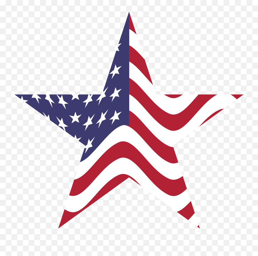 Us Flag Clipart American Flag Star - Clipartix Transparent American Flag Star Emoji,America Flag Emoji