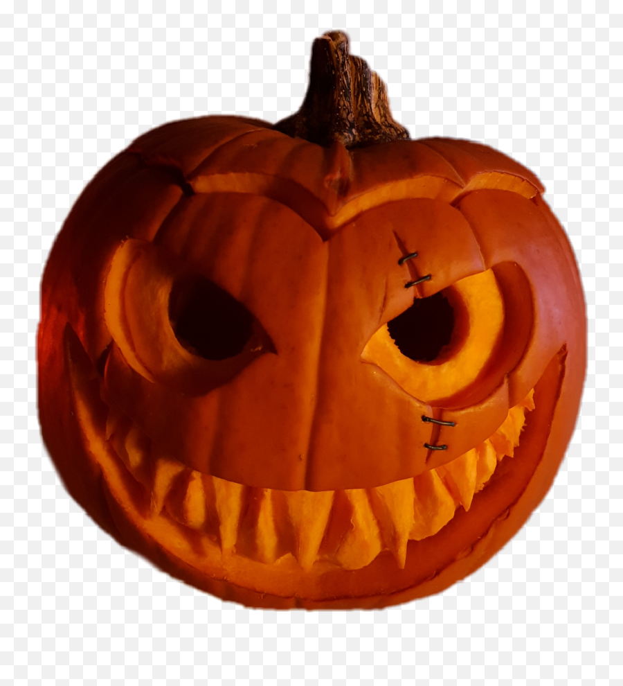 Halloween Pumpkin Scar Sticker By Little Nobody - Halloween Emoji,Jackolantern Emoji