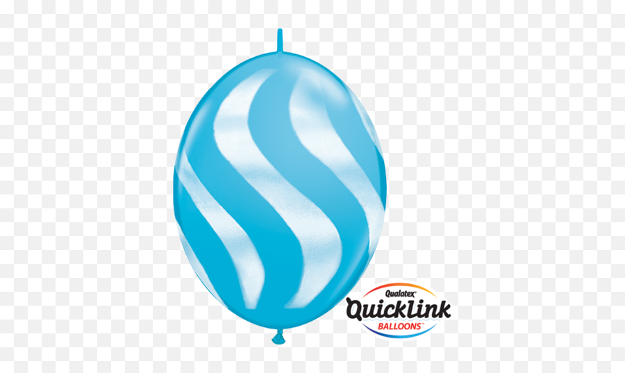 50 X 12 White U0026 Robinu0027s Egg Blue Wavy Stripes Quick Link - Quick Link Balloons Emoji,Wavy Line Emoji