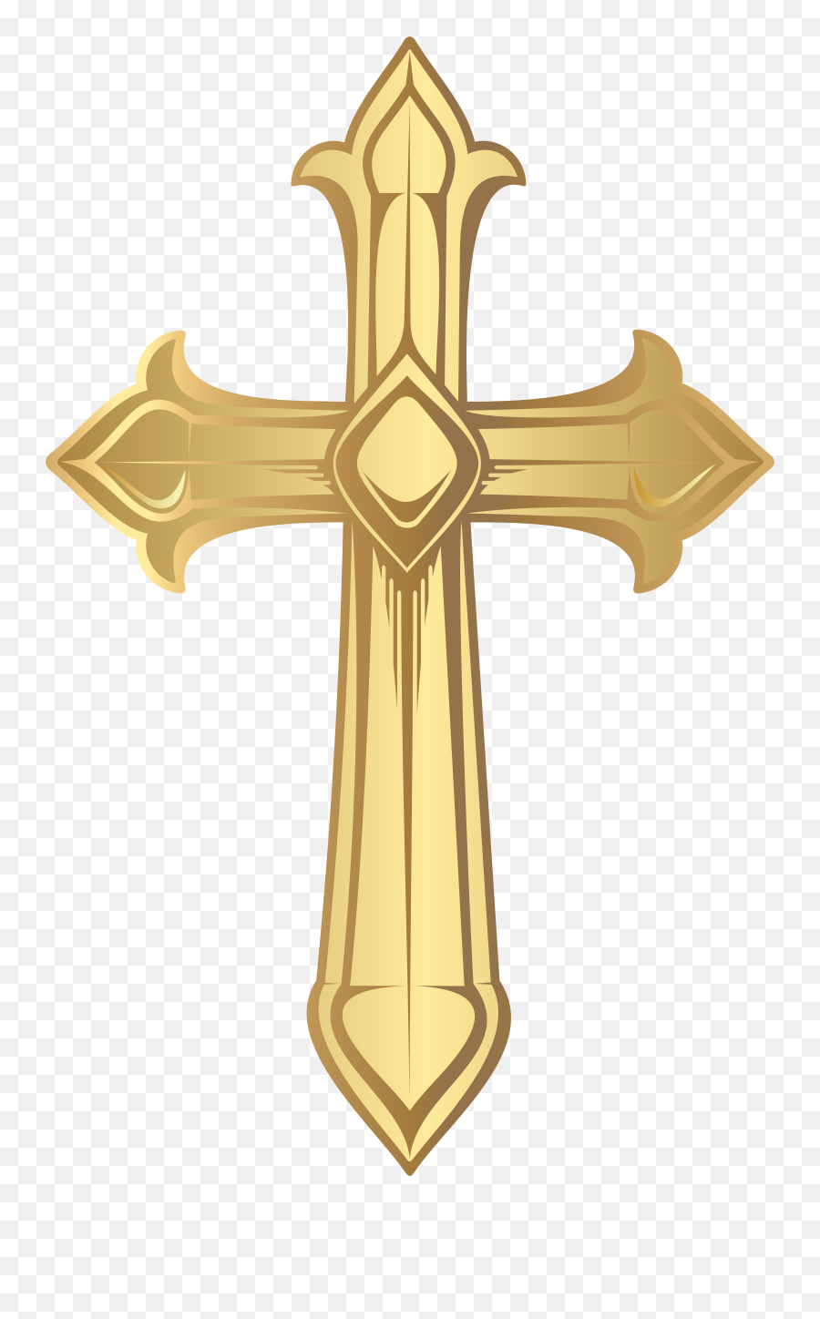 Download Cross Transparent Png Image - Gold Clipart Catholic Cross Emoji,Christian Cross Emoticon