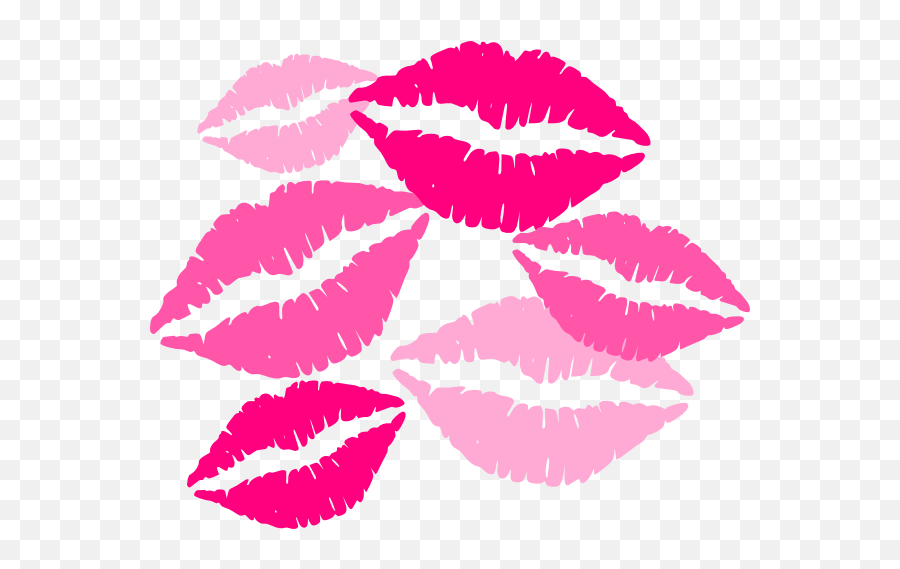 Kiss Lips Emoji Pink - Clip Art Library Kisses Clipart Png,Pi Symbol Emoji