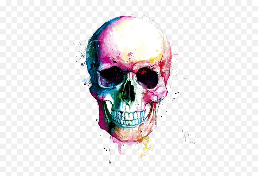 Skull Images Free Download - Colorful Skull Painting Emoji,How To Draw A Chibi Skull Emoticon In Photoshop