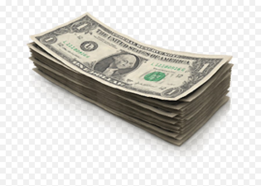 Transparent Money Png - Stack Of One Dollar Bills Emoji,Flying Money Emoticons
