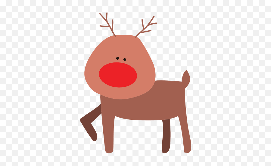 Reindeer Cartoon Standing 09 Emoji,Rudolph Reindeer Emoticon For Twitter