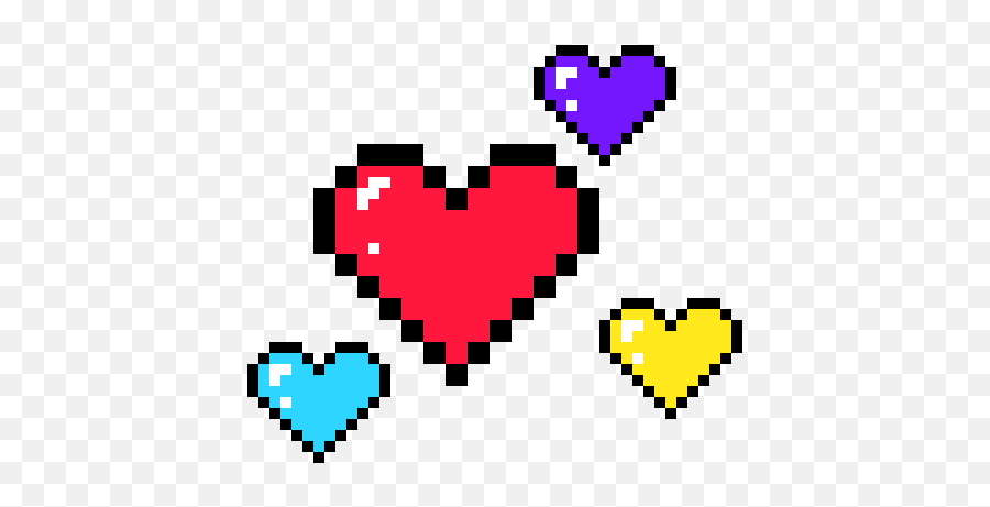 Heart Emoticons Pixel Art Maker - Pixel Hearts Emoji,Heart Emoticons