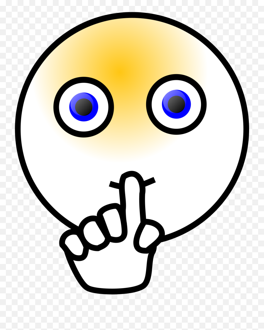 Shoosh Shoo Smiley Clip Art - Dot Emoji,Keep Quiet Emoticon
