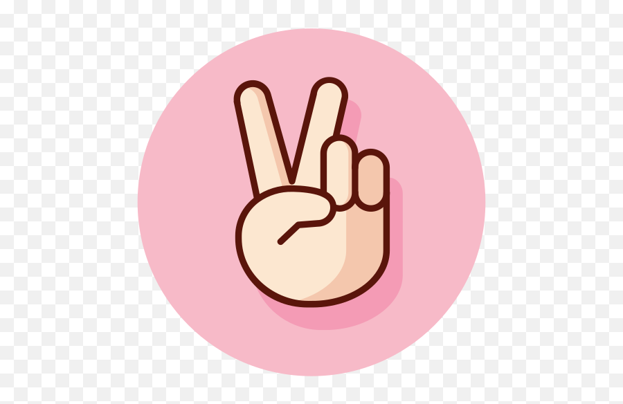 Pink Peace Free Icon Of Gesture - Peace Icon Hand Color Emoji,Emoticon Peace Sign Hand Sign