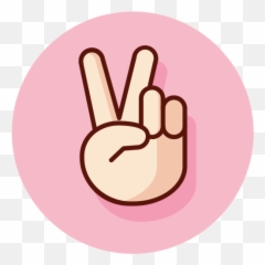 Pink Peace Free Icon Of Gesture - Peace Icon Hand Color Emoji,Emoticon Peace Sign Hand Sign