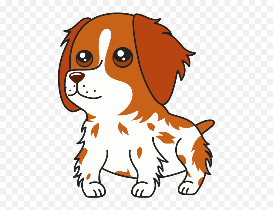 Honey The Brittany Spaniel By Ryan Maule - Cartoon Brittany Spaniel Png Emoji,Kik Yellow Bird Emoticon