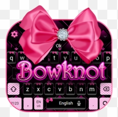 Beautiful Pink Bow Keyboard Theme - Bow Emoji,Bowing Emoji Text