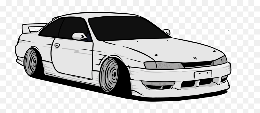 Car Illustrations On Behance - Automotive Decal Emoji,S13 Coupe Work Emotion