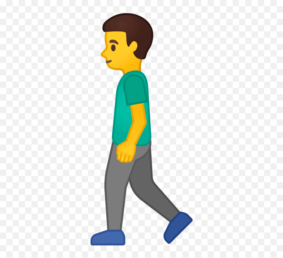 Man Walking Emoji Clipart Free Download Transparent Png - Emoji Woman Walking Black Hair,Emoticon Running Happy Man