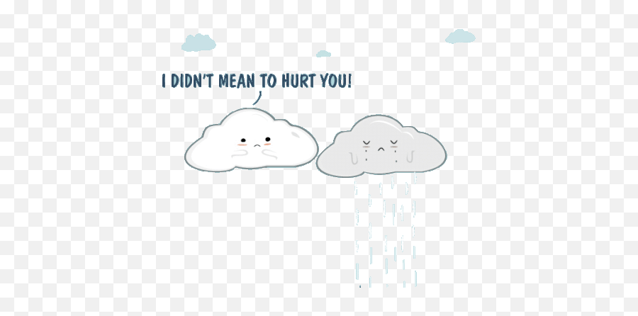 Downsign Teardrops Sticker - Downsign Teardrops Clouds Emoji,Animated Emoji Meanings