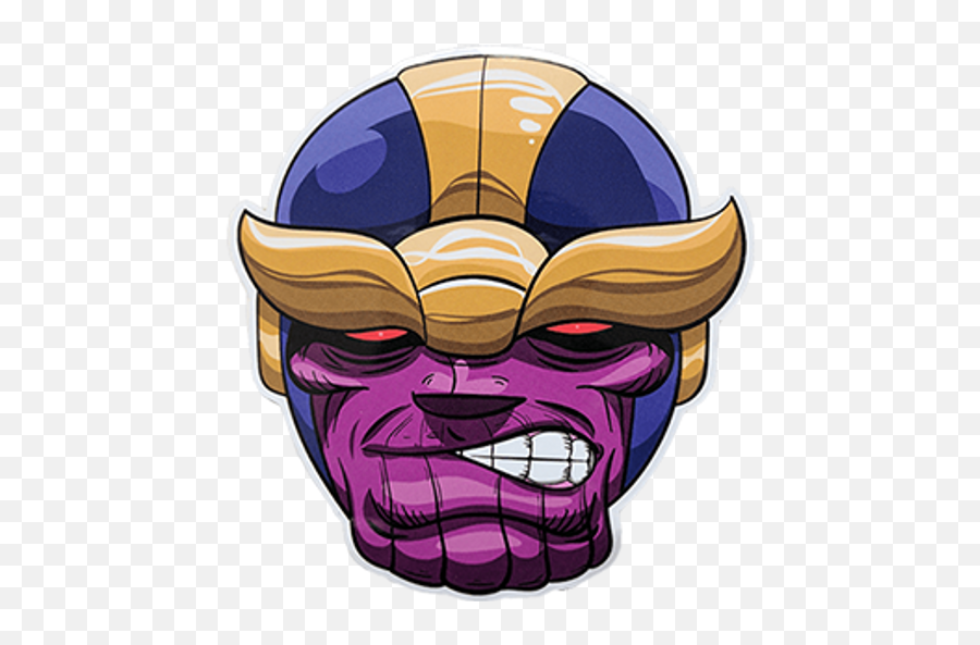Thanos Cartoon Face Sticker - Animated Thanos Face Emoji,Thanos Emoji