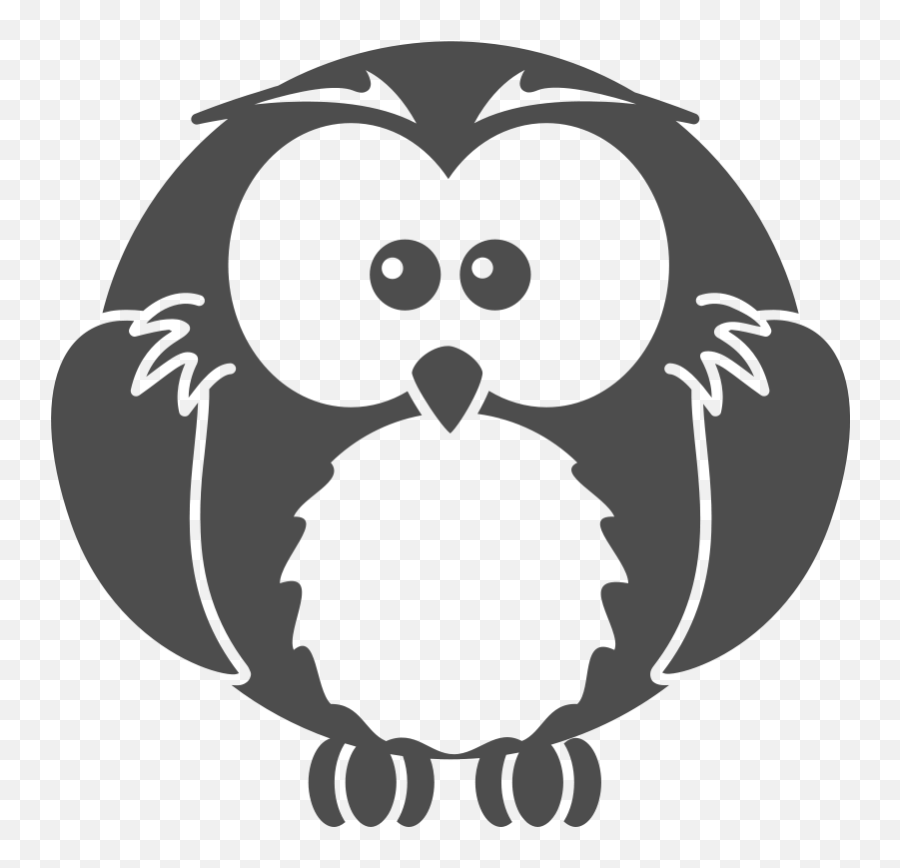 Free Cartoon Baby Owl Download Free Clip Art Free Clip Art - Owl Black And White Vector Png Emoji,Owl Emoji Android