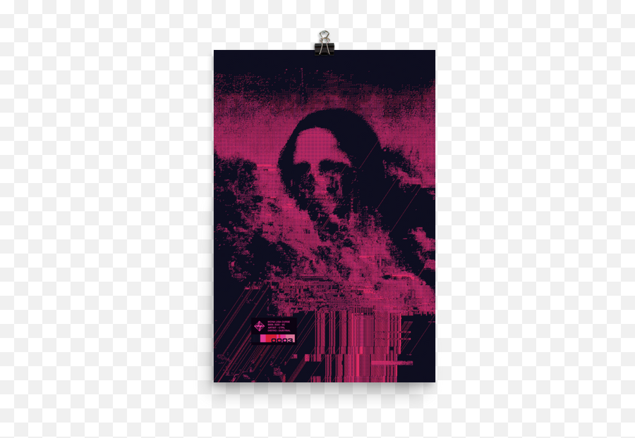 Mona Lisa Curse S009 Limited Print U2013 Dustrial Emoji,Cursed Skeleton Emoji