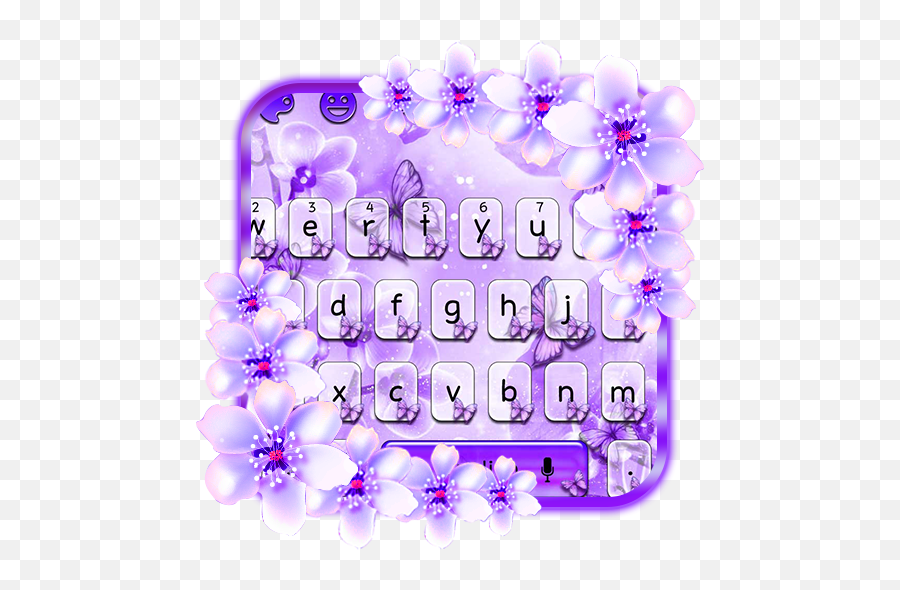 Purple Blossom Orchid Flower Keyboard - Girly Emoji,Purple Video Game Emoji