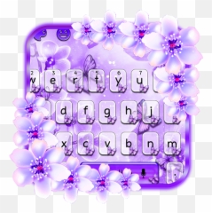 Purple Blossom Orchid Flower Keyboard - Girly Emoji,Purple Video Game Emoji