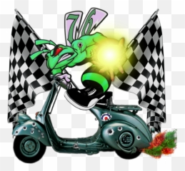 Vespa Bulletholes Hornet 76 Mod Sticker - Transparent Background Chequered Flag Png Emoji,Emoji The Green Hornet