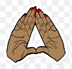 Dst Hand Stickers - Language Emoji,Delta Sigma Theta Emoji