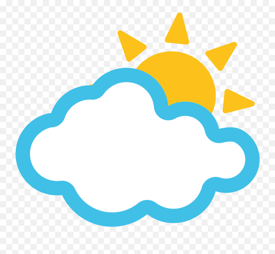 Sun Behind Cloud Id 7522 Emojicouk - Dot,Cloud Emoji Transparent