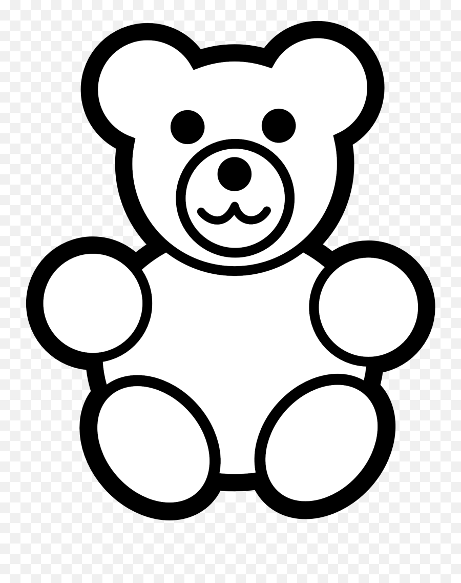Teddy Bear Images Black And White - Teddy Bear Preschool Printables Emoji,Teddy Bear Emoji