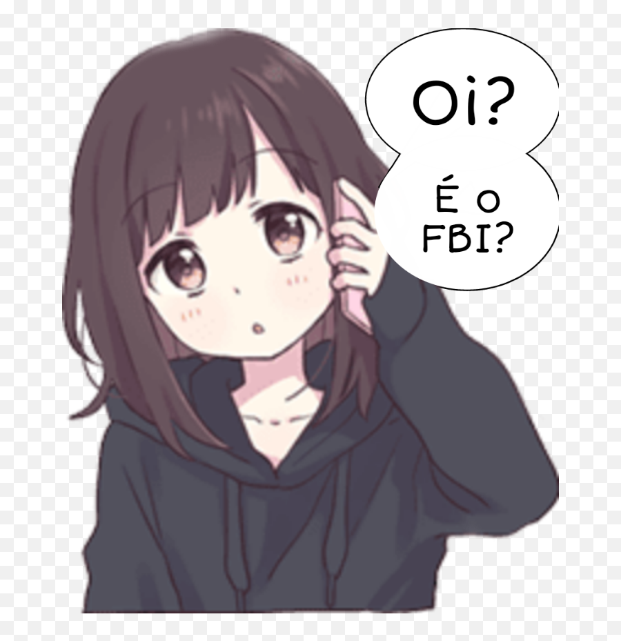 Loli Sticker - Menhera Chan Calling Emoji,Emojis Fbi Anime