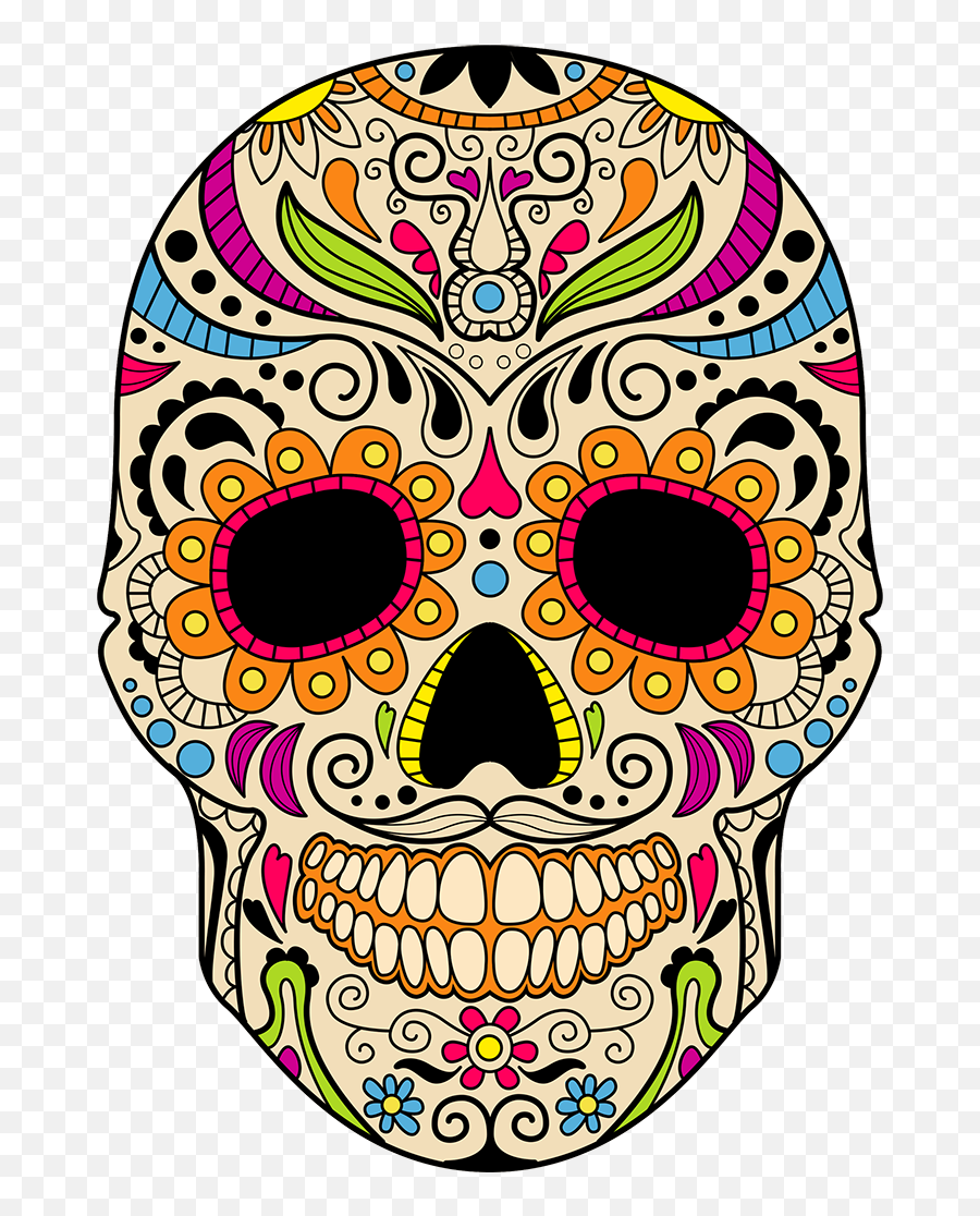Caveira Sticker - Day Of The Dead Mexico Vector Emoji,Caveira Emoji