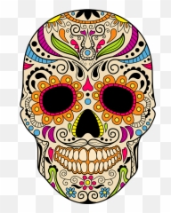 Caveira Sticker - Day Of The Dead Mexico Vector Emoji,Caveira Emoji